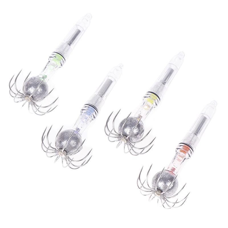 LED Fish Lure Light, Deep Sea Glowing Squid Lamp Umbrella Hook for Underwater Fishing Tackle Tools