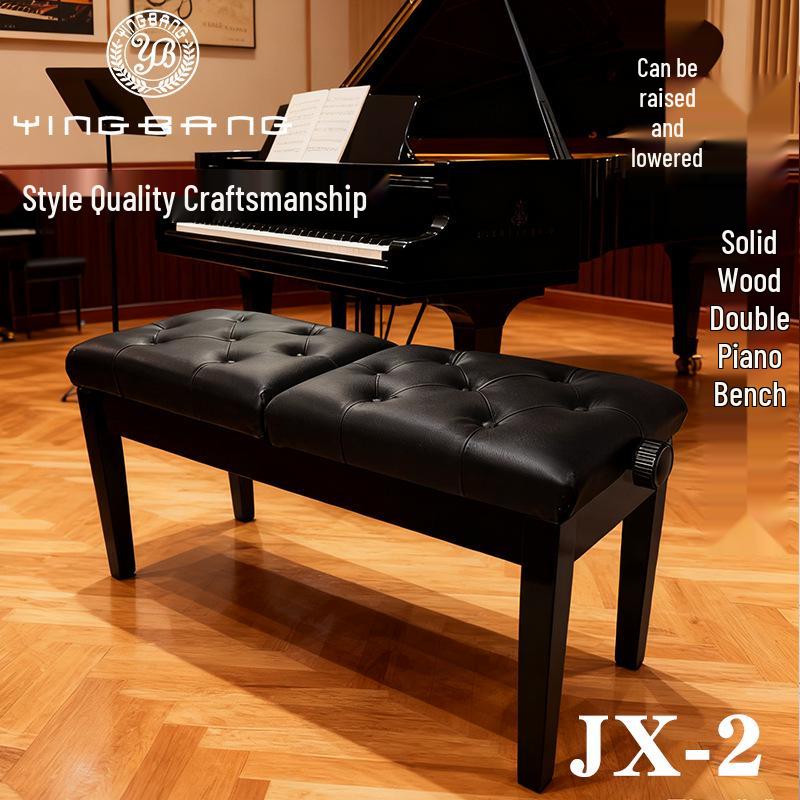 Klavierbank für zwei Personen mit unabhängiger Höhenverstellung und Lackierung