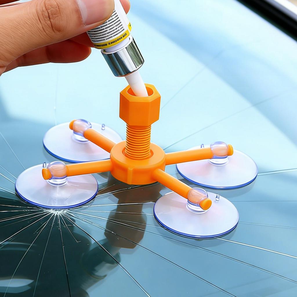 Car Glass Repair Kit Cracked Windshield Repair Kit Glass Repair Liquid for Cracks DIY Long-Lasting with Invisible Repairs