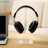 Clear Acrylic Headphone Stand with Phone Holder - Desktop Organizer for Gaming Headsets and Smartphones