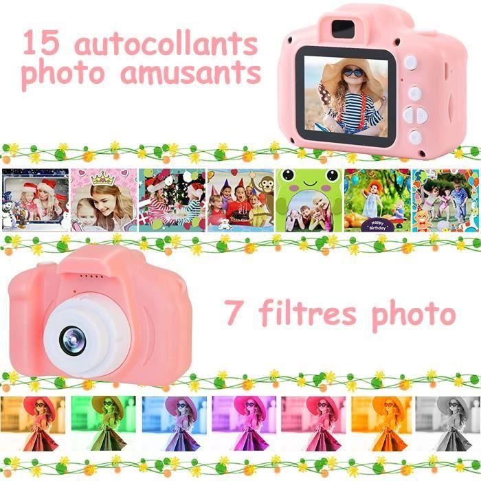 Kids Camera - JKEVOW - Jkevow 1080P HD Kids Camera with 32GB SD Card - Pink - Girl - Battery