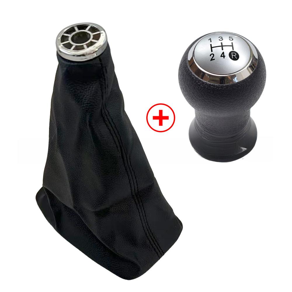 Black Gear Knob Gear Shift Knob Cover Replacement Part Plastic Material Leather Cover For Corolla E130 2000-07