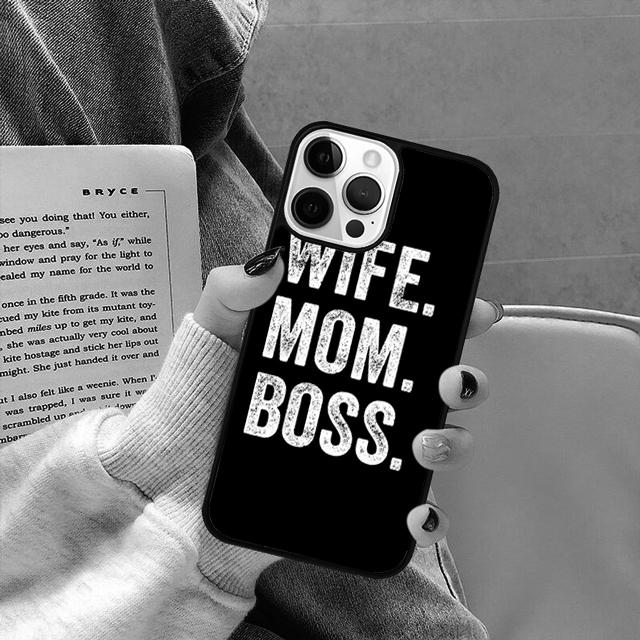 Wife Mom Boss funny Phone Case Cover for iPhone 17 Air 16 16e 15 13 14 11 12 Pro Max Plus coque fundas Shell