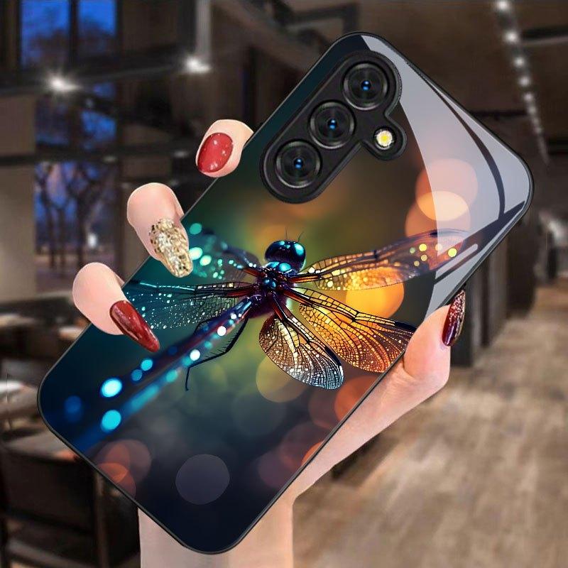 Dragonfly Blue Gradient Pattern Phone Case for Galaxy S26 S25 S24 S23 Ultra S22 Ultra S20 Ultra 56 A72 A73 5G