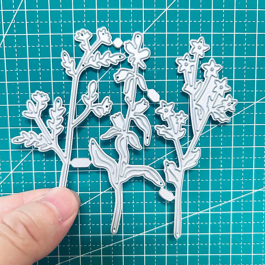 3pcs Flowers Metal Cutting Dies Stencil for DIY Scrapbooking Photo Album Embossing Paper Cards Crafts Diecuts