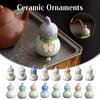 Crystal Glazed Mini Gourd Colorful Fortune Home Decorations Tea Playing Ornament Gift Chinese Style Tea Ceremony Accessories