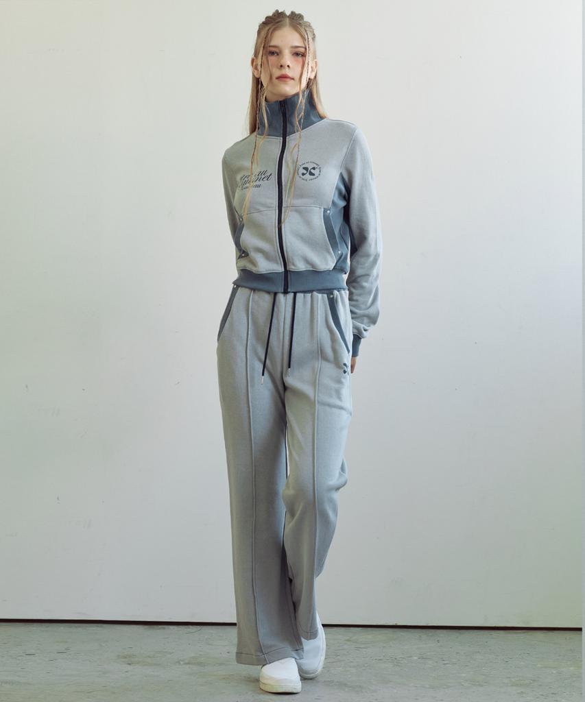 ETRE AU SOMMET Pigment Color Block Track Pants (Grey)