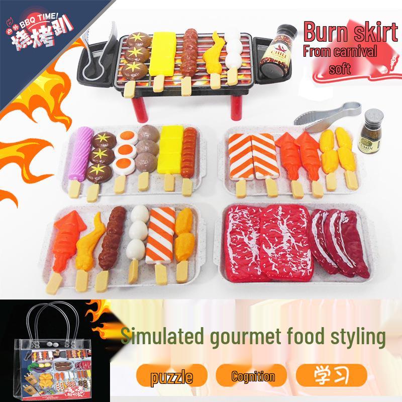 Children's BBQ Playset: Western Kitchen Simulation Food Toys