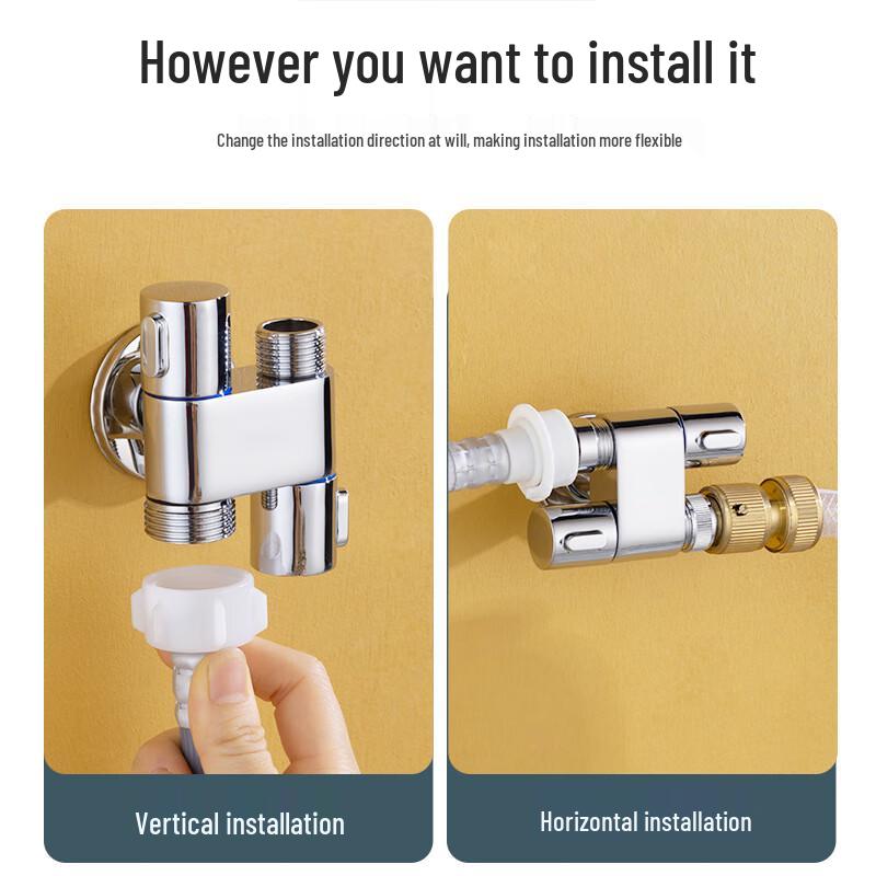 VEMUSE Toilet Spray and Washing Machine Faucet with Telescopic Spout