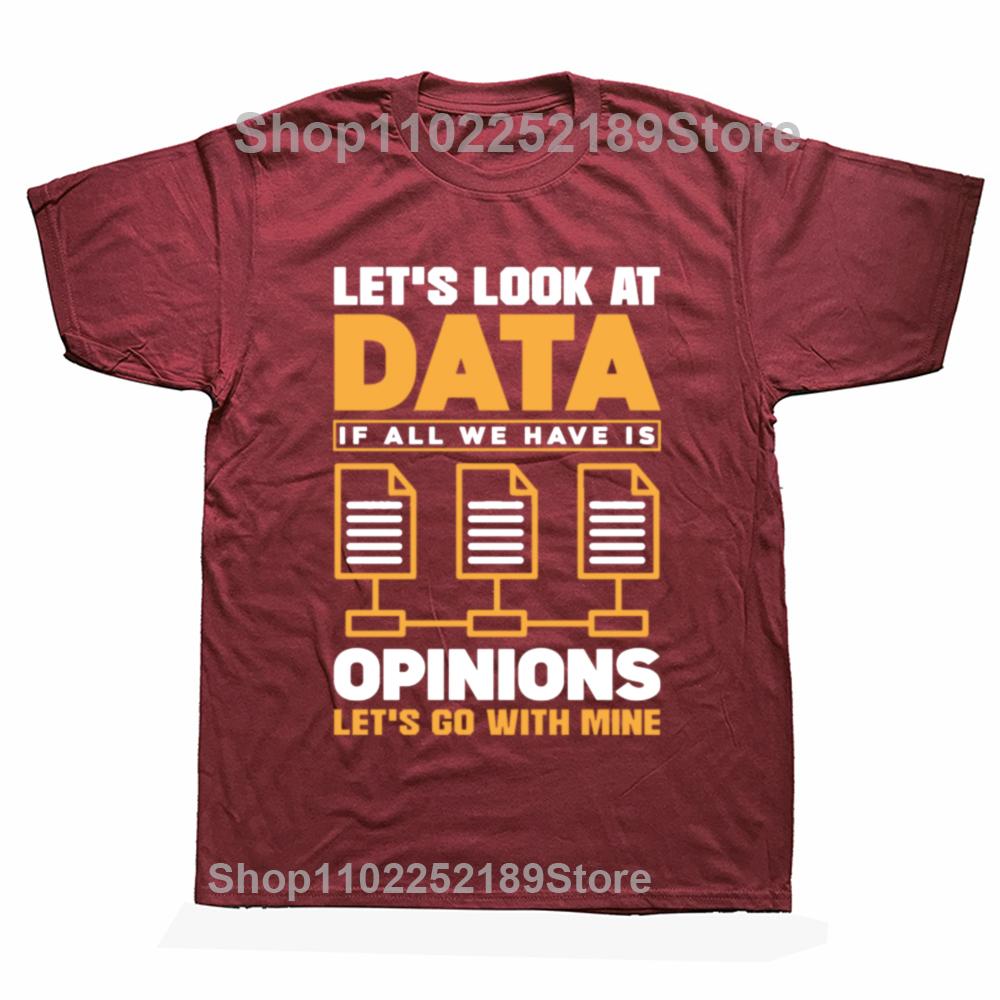 Funny Analytics Data Science Graphic Tshirt Men Women's Fashion Casual Oversized T-shirts Men's 100% Cotton T Shirt