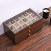 Transparent Window Wooden Jewelry Box Rings Necklace Jewelry Storage Case  Vacation