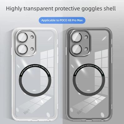 Fashion Transparent Ultra Thin Magnetic Case For POCO X8 Pro Max X7 X6 F8 Ultra F7 F6 M8 M7 M6 Pro Lens Flim Full-protect Cover