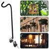 Heavy Duty Bird Feeder Pole Rotatable Planter Hook for Railing Multifunctional Swivel Planter and Feeder Hanger for Patio Garden