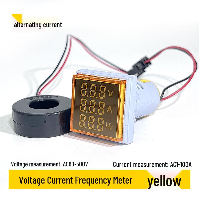 AC Voltage Current Hertz LED Meter AD16-22VAH