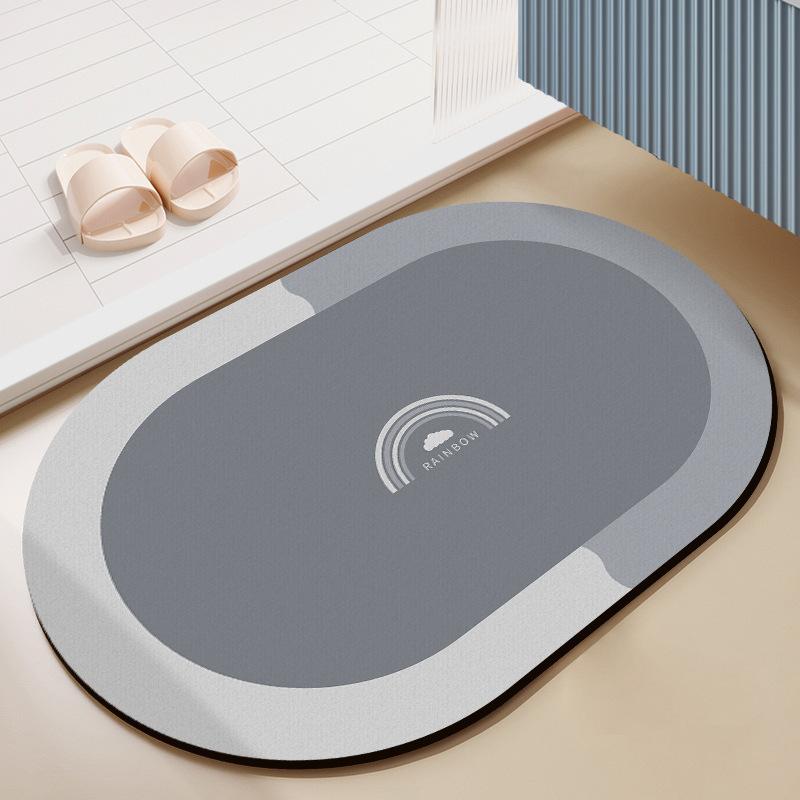 Household Diatomaceous Mud Quick Drying Soft Floor Mat Bathroom Absorbent Non-slip Toilet Toilet Carpet Thickened