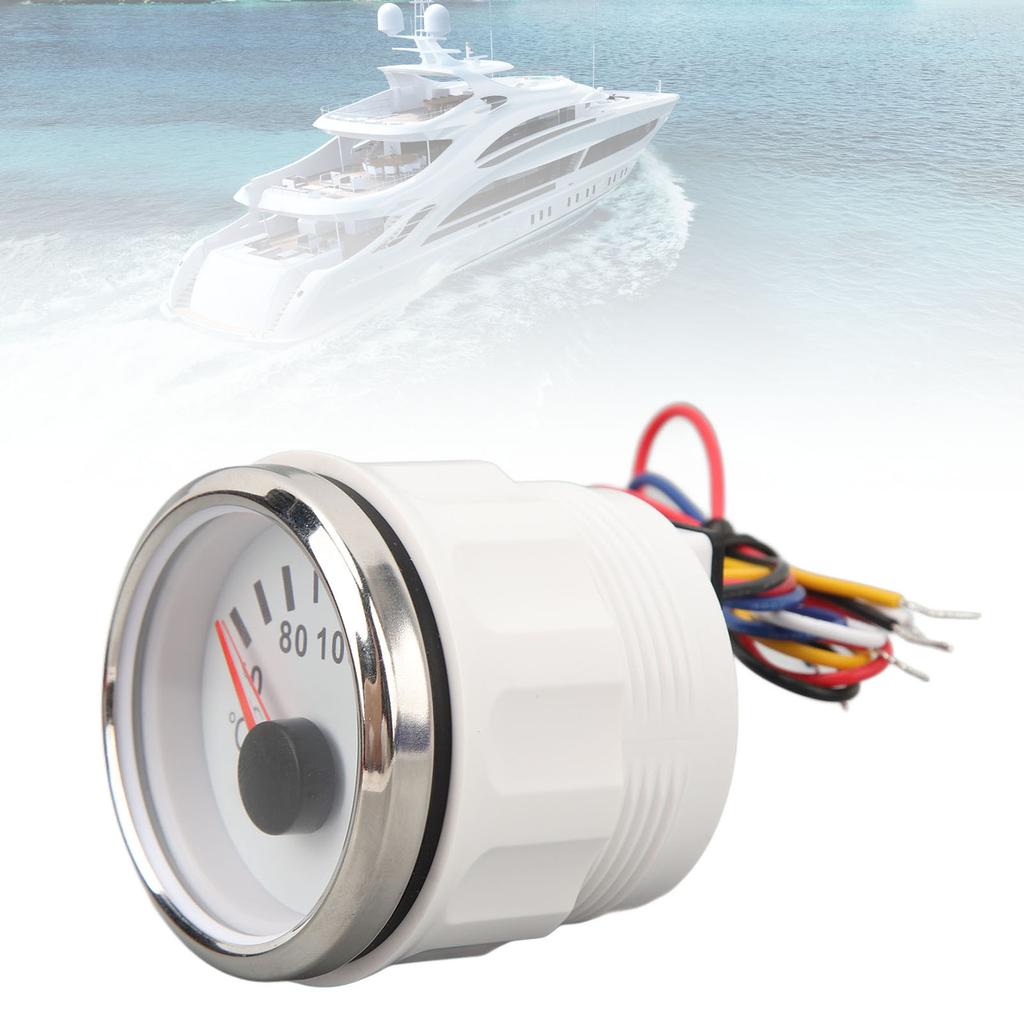 52MM Water Temperature Gauge 40 To 120 Degrees C  9 To 32V Pointer Water Temperature Meter with Backlight For RVs Yachts Fishing Boats