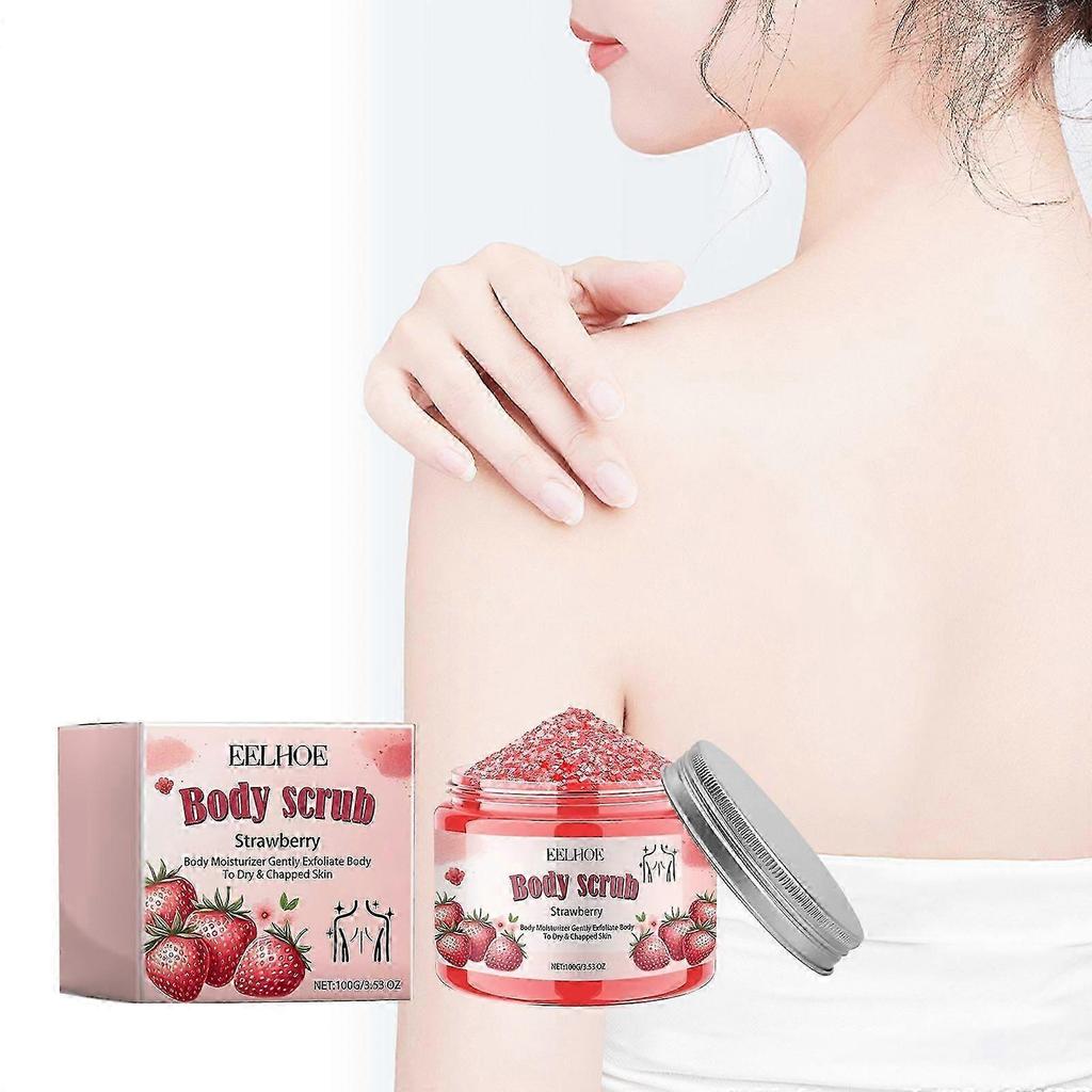 New Model Eelhoe Strawberry Body Scrub Moisturizes The Lips, Face And Body, Exfoliates, Peels, Dryness And Hydrates