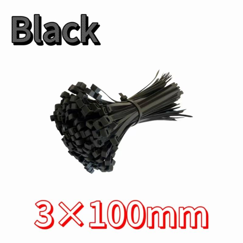 100-2000Pcs Plastic Nylon Cable Ties Self-locking Cord Ties Straps Adjustable Cables Fastening Loop Home Office Wire Zip Ties