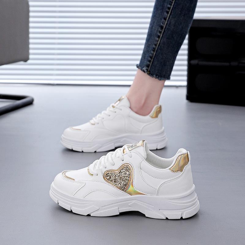 

2025 spring new Korean version breathable dad shoes women ins student casual shoes women s platform running shoes women Z007 35