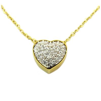 [P7857] - Designerkette 'Love' Weißgold Stahl - 10x10 mm