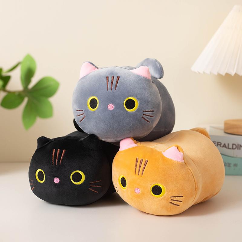 Don't Miss It! A 22cm Cat Plush Toy with Classic Black, White, and Gray Colors Paired with Vibrant Orange. A Must-have for Every