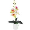 Artificial Potted Flower Orchid Realistic Colorful Desktop Decoration Faux Potted Plant Simulation Orchid Bonzai Tabletop