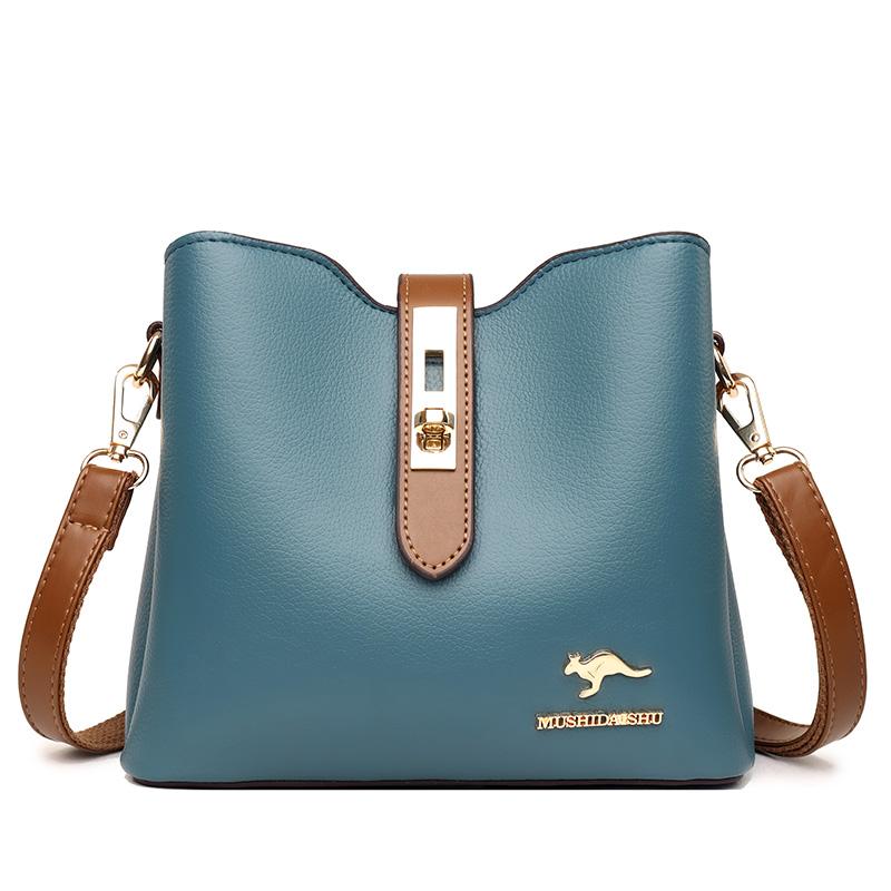 

Luxury Pu Leather Handbag Fashion Designer Pure Color Simple Women S Shoulder Bag Large-Capacity Casual Diagonal Woman Tote Bags Quality 22cm 10cm 20cm