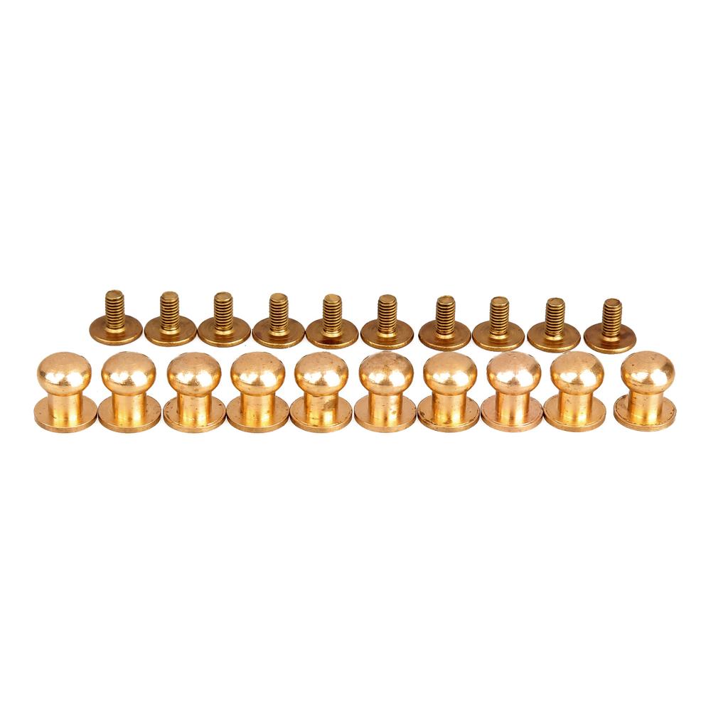 10pcs Decorative Buttons Leather Tools Brass Bag Rivet Screw Sewing Button Studs botones para manualidades 5/6/7/8/9/10mm