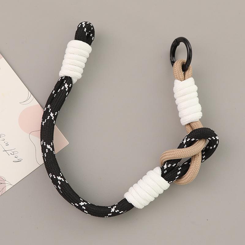 

Dopamine Colorblock Lanyard: Anti-loss Wrist Strap for Phone & Water Bottle, Short Braided Bag Charm