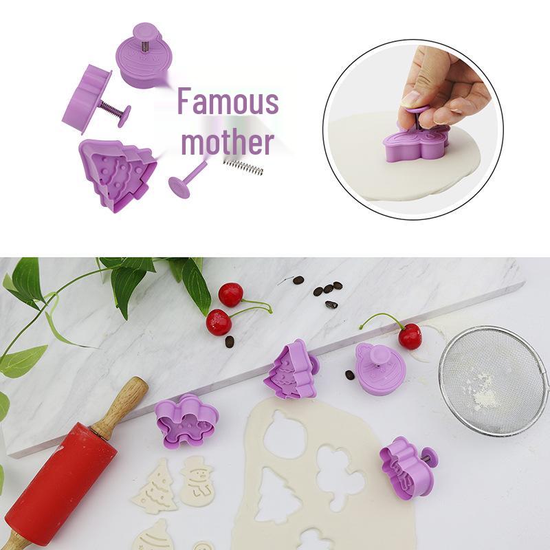 3D Cartoon Keksform Set - Feder-Ausstecher für Weihnachten, Halloween & Ostern