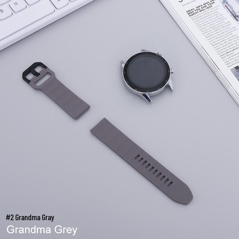 Samsung ve Huawei için 22mm Silikon Hızlı Çıkarma Saat Kordonu Dalga Hareketli