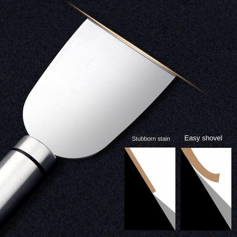 1pc Multi-function decontamination scraper stainless steel kitchen spatula stove floor tile cleaning scraper wall floor stains