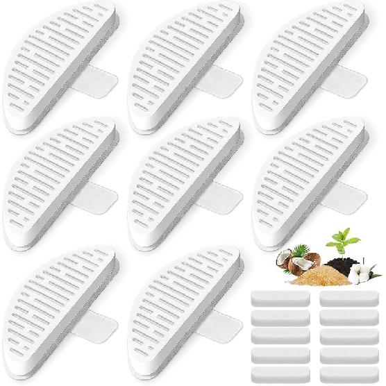 12 Pack Cat Water Fountain Filter & 12 Pack Replacement Fliter Sponges Compatible with Uahpet Water Fountain 67oz/2L Automatic Pet Fountain,Pack of