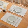 Nordic Linen Table Placemat Set Solid Color Heat Resistant Burlap Dining Mats Kitchen Table Western Food Plate Cup Mat Decor