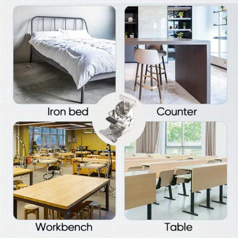 4Pcs Self-Locking Folding Hinge 0-180 Degree Hardware Door Furniture Connection Hinges Dining Table Surface Combination Splicing