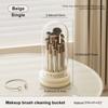 Dustproof Makeup Brush Cleaner Bowl 2-in-1 Cosmetic Brush Hang Drying Holder  Pen Holder
