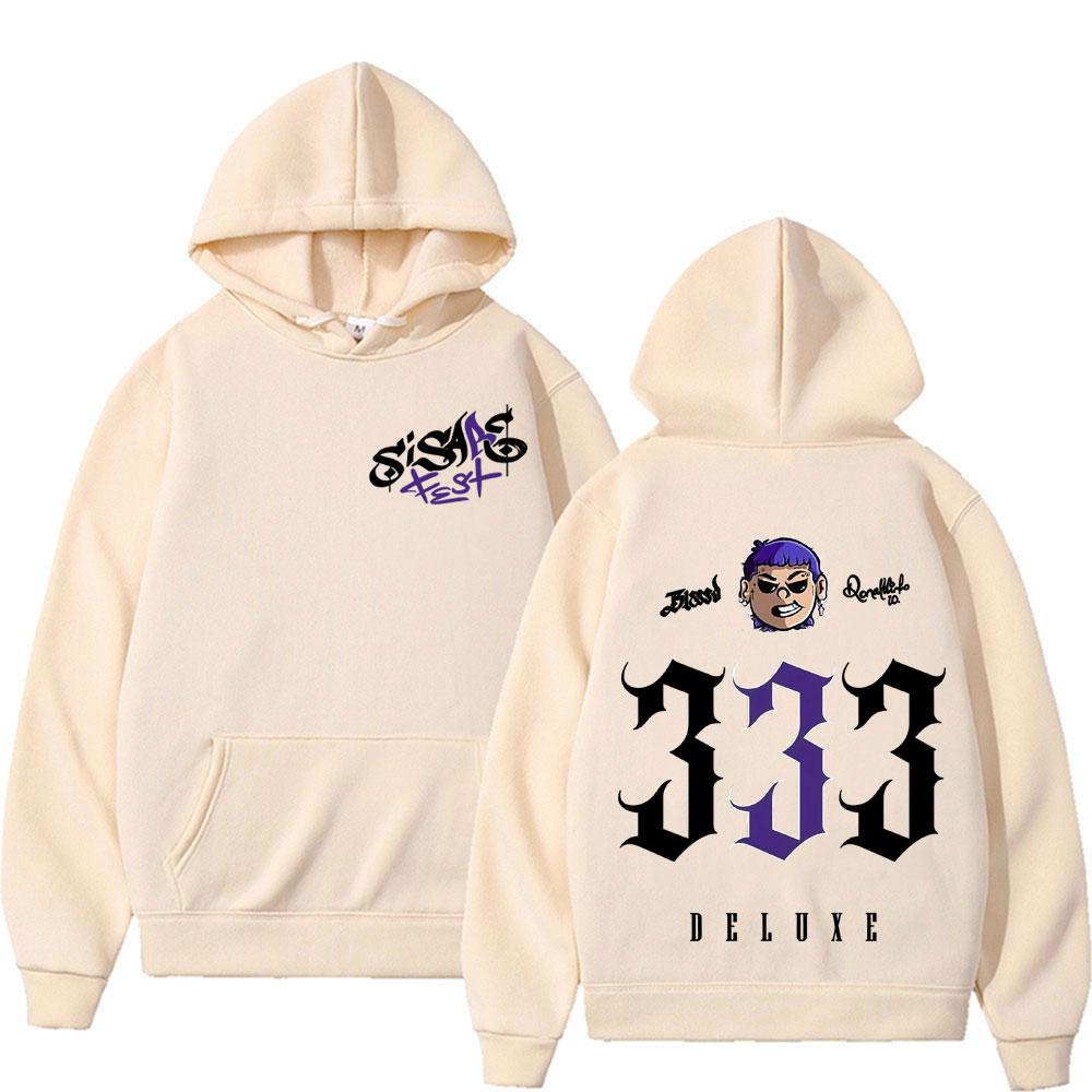 Rapper Blessd SI SABE Album 2025 Tour Grafik Hoodie Herren Damen Vintage High Street Fashion Hoodies Übergroße Lässige Sweatshirts