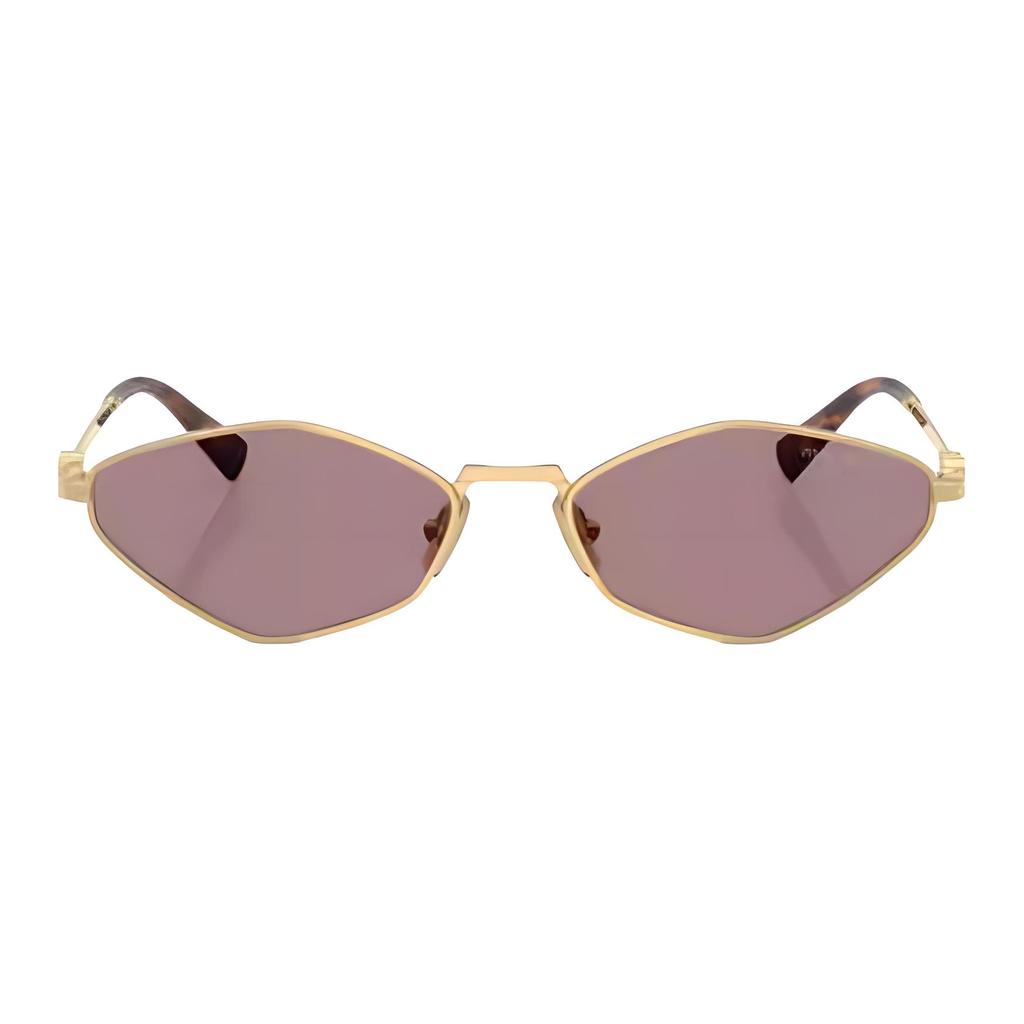 Miu Miu Logo Letter Design Metal Irregular Shape Sunglasses Women sunglasses Gold SMU56Z-5AK20I56
