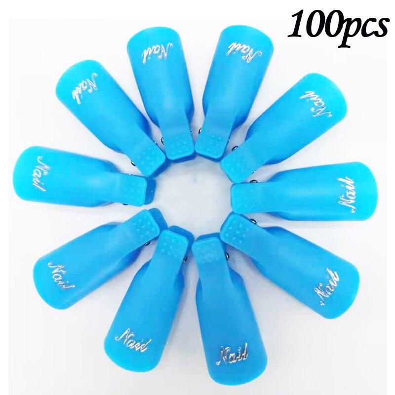 50/100/200ks gelových odstraňovačových obalů Plastový odstraňovač laku na nehty Clip Art Soak Off Cap Tipy na čištění nehtů na prsty Nástroje