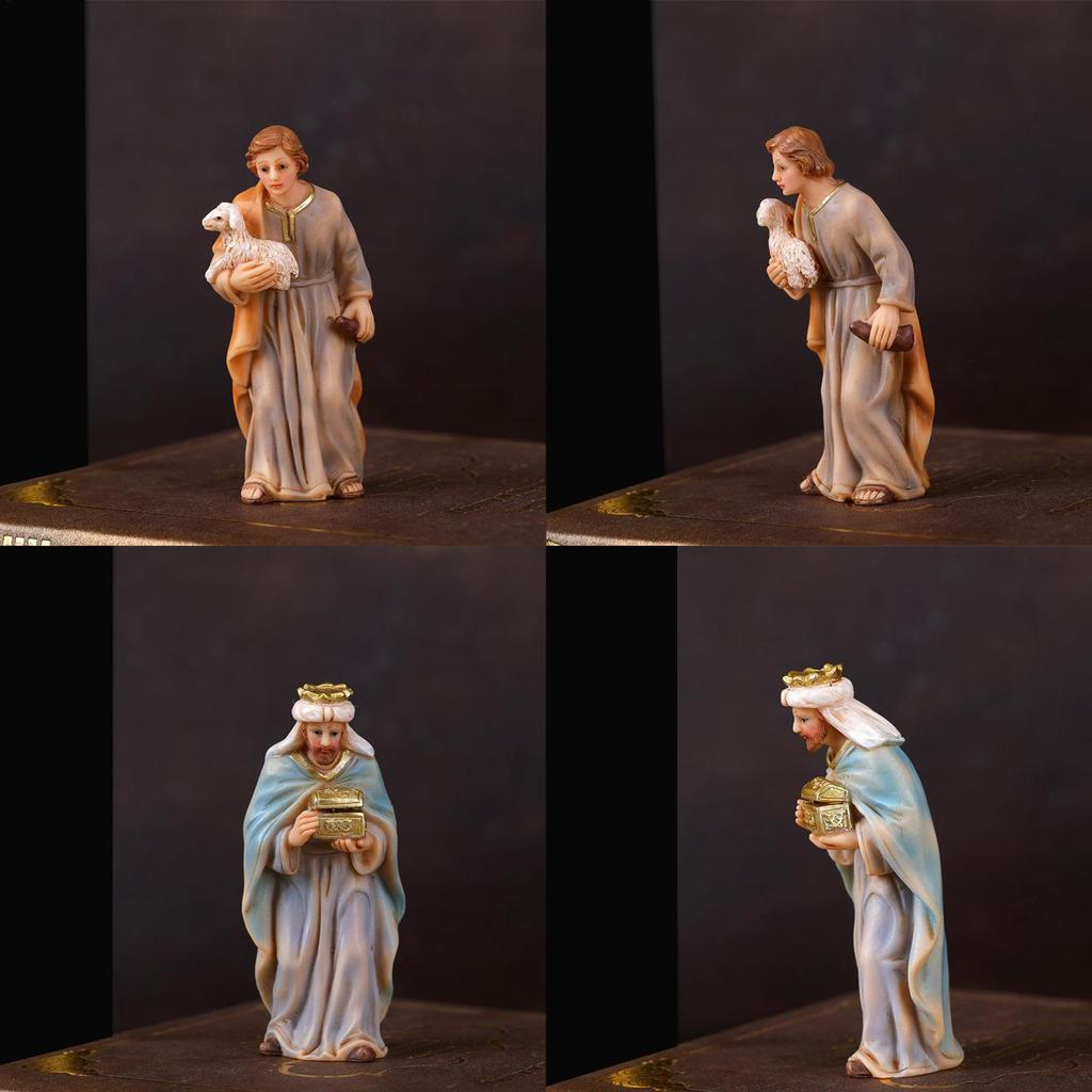 Nativity Set Indoor Jesus Figurines Manger Christmas Decor Small Figurines Nativity Scene Table Decor For Indoor Outdoor Bedroom