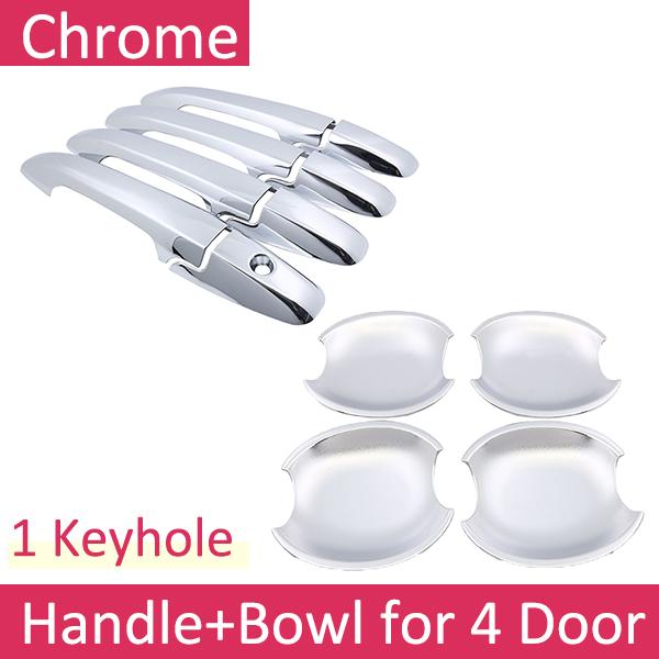 For Honda Civic 8 2006 2007 2008 2009 2010 2011 Luxurious Chrome Door Handle Cover Trim Catch Car Stickers Accessories Garnish