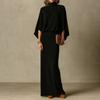 Women's Casual Color Sleeve Slim Fit Set