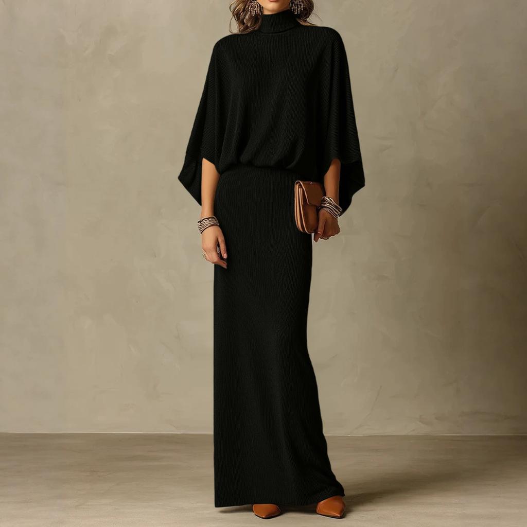 Women's Casual Color Sleeve Slim Fit Set