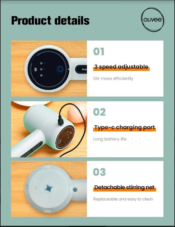 Hand Mixer Egg Beater USB Rechargeable