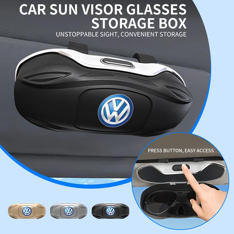 Ear1 Car Glasses Case Sunglasses Storage Box Auto Interior Accessories For Volkswagen VW Tiguan CC Jetta Polo Golf Passat Scirocco