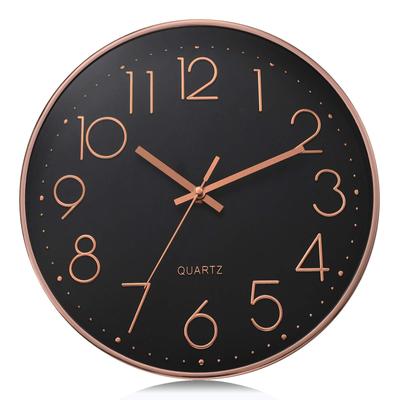Leicht lesbare Wanduhr, klassisch, elegant, modern, leise, Quarzuhren für Wohnzimmer, Schlafzimmer, Büro