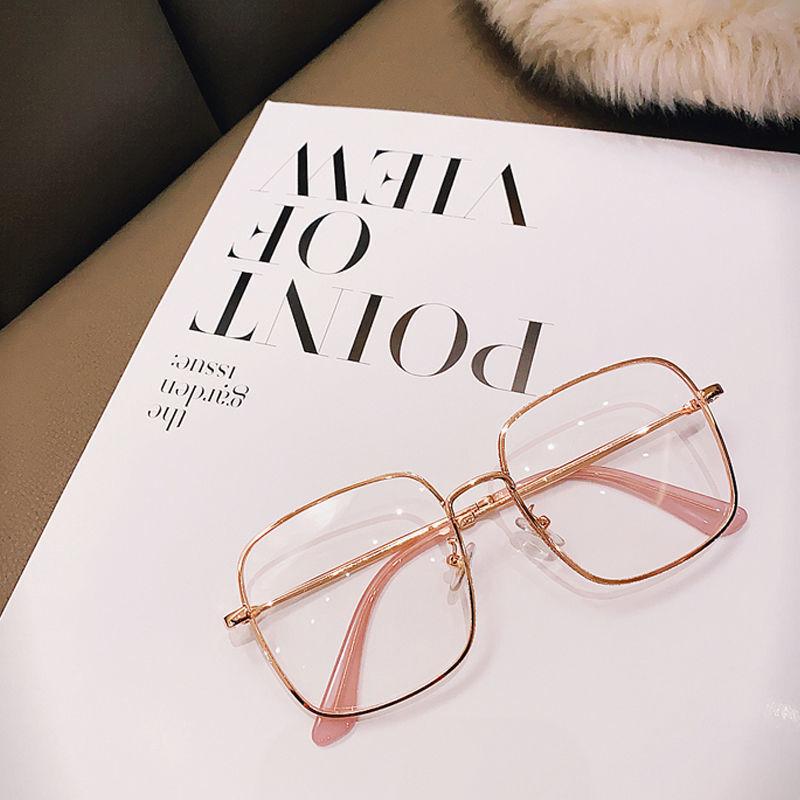 Big Square Frame Myopia Glasses For Women Men Anti Blue Light Computer Eyeglasses Prescription Eyewear Diopter 0 -1.0 To 6.0