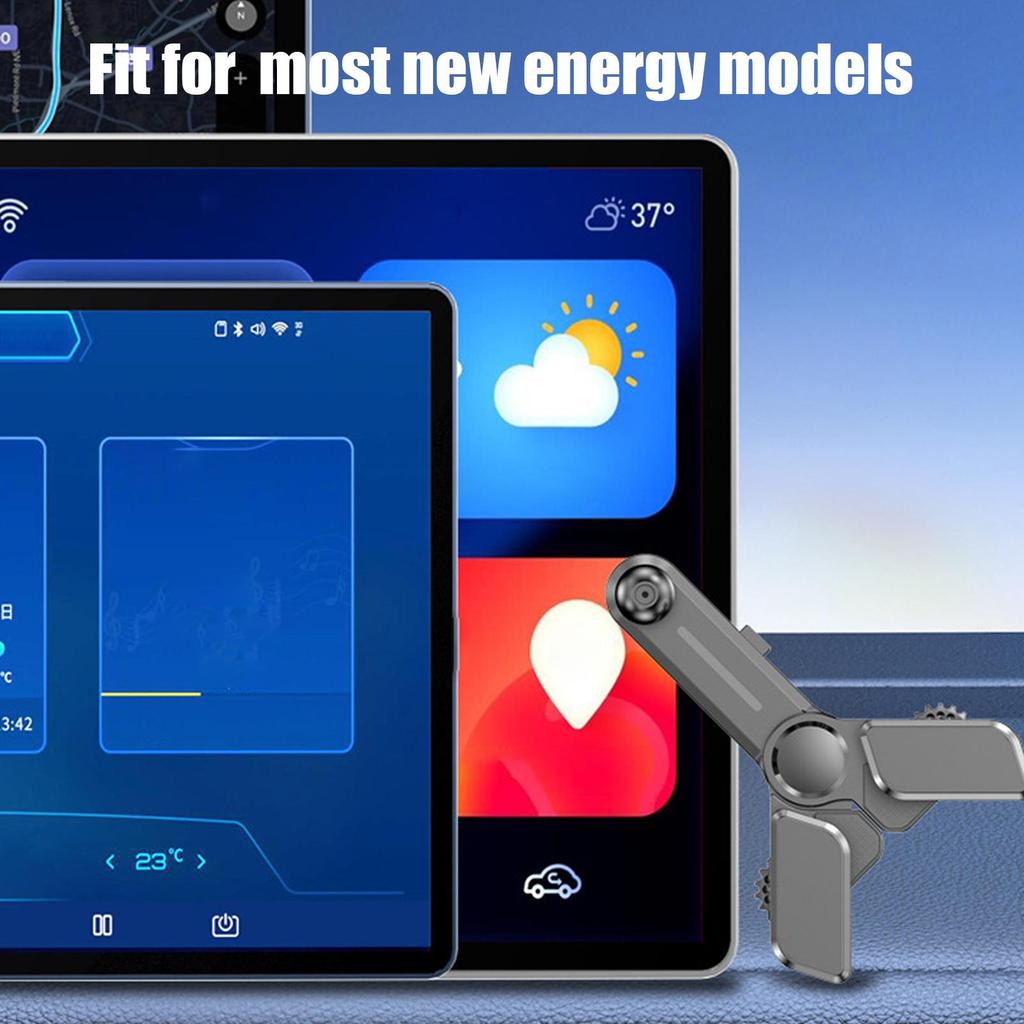 For Tesla Model Y / Tesla Model 3 Dashboard Console Screen Swivel Mount Screen Hinge Holder Four-Direction Adjustments Rotating