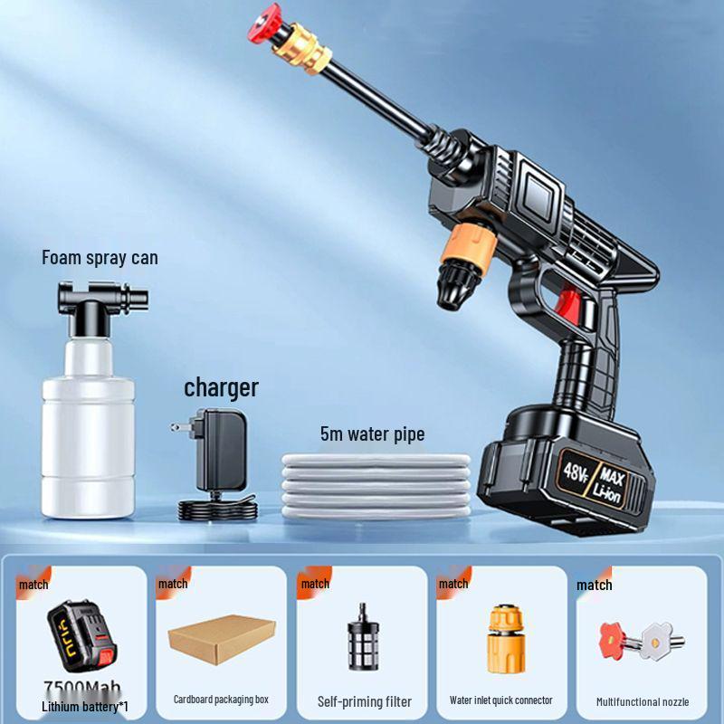 

Cordless High-Pressure Car Washer with Long-Lasting Lithium Battery for Home and Outdoor Use