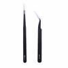 2pcs/lot Anti-static Precision Tweezers Set Stainless Steel ESD Tweezer Electronics Repair Tools Eyelash Nail Art Bird's Nest Tweezers